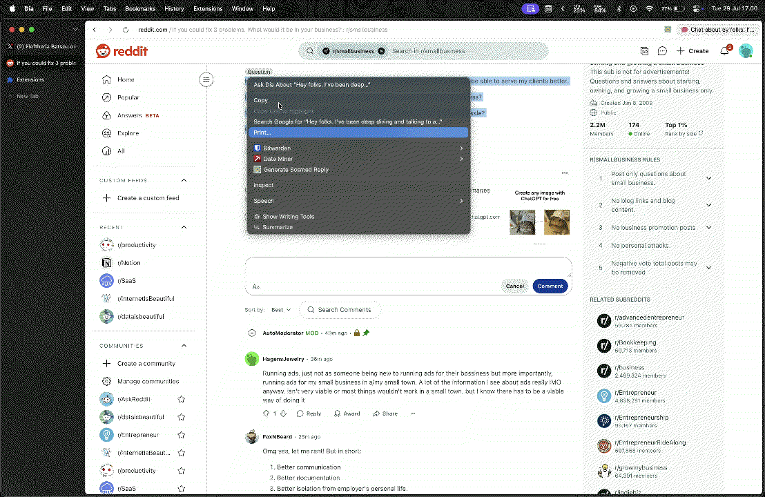 Reddit Demo